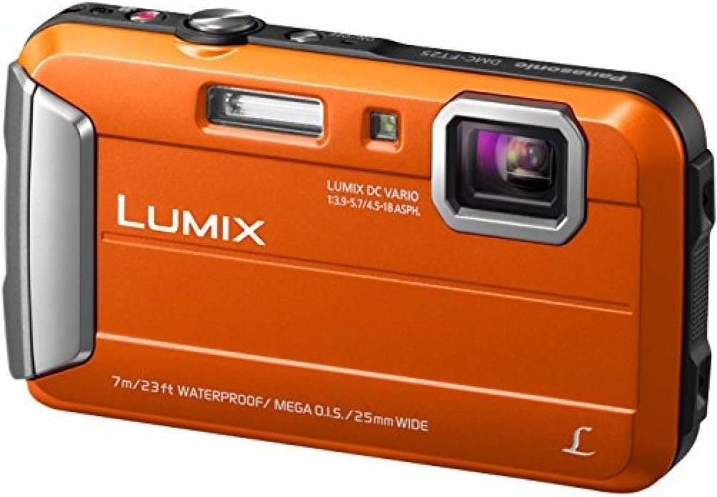 Panasonic DMC-TS25D Waterproof Digital Camera with 2.7-Inch LCD (Orange)