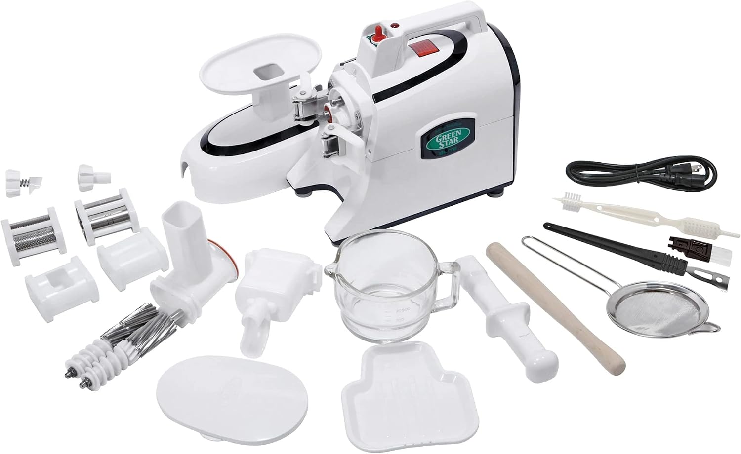 Tribest Green Star Elite GSE-5300-220V Deluxe Jumbo Twin Gear Juice Extractor with Pasta Maker Set, 220V, NOT FOR USA USE (European Cord)