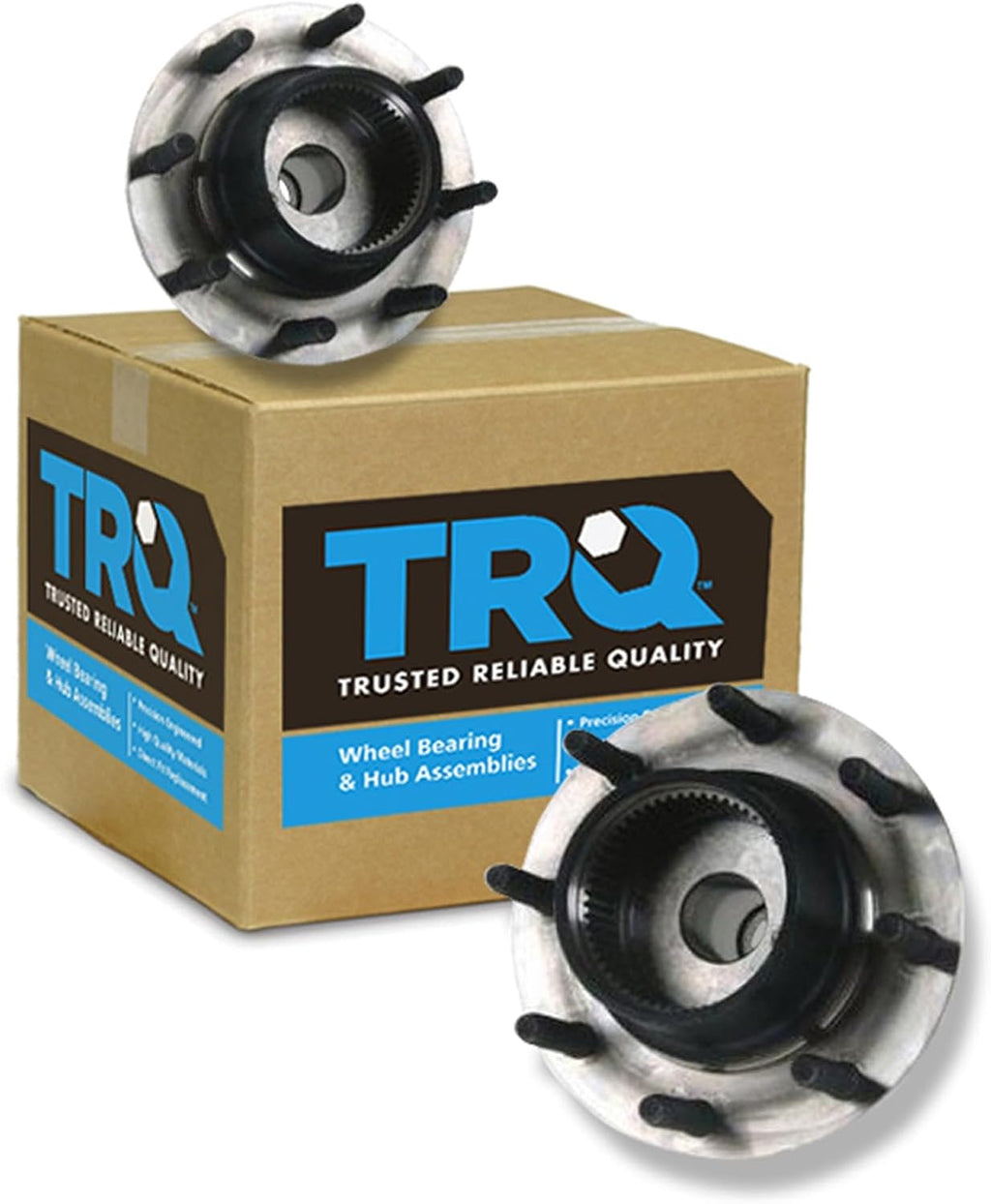 TRQ 2 Piece Front Wheel Bearing & Hub Assembly Set 4WD Compatible with 1999 Ford F-250 Super Duty F-350 Super Duty