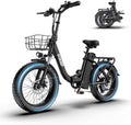 1300W Folding Electric Bike for Adults, 75 Miles PAS Range, 52V 13Ah Removable Lithium Battery, Front Suspension Electric Bicycle, 20MPH 7-Speed Commuter Ebike, Max 330LBS, UL2849 Certified