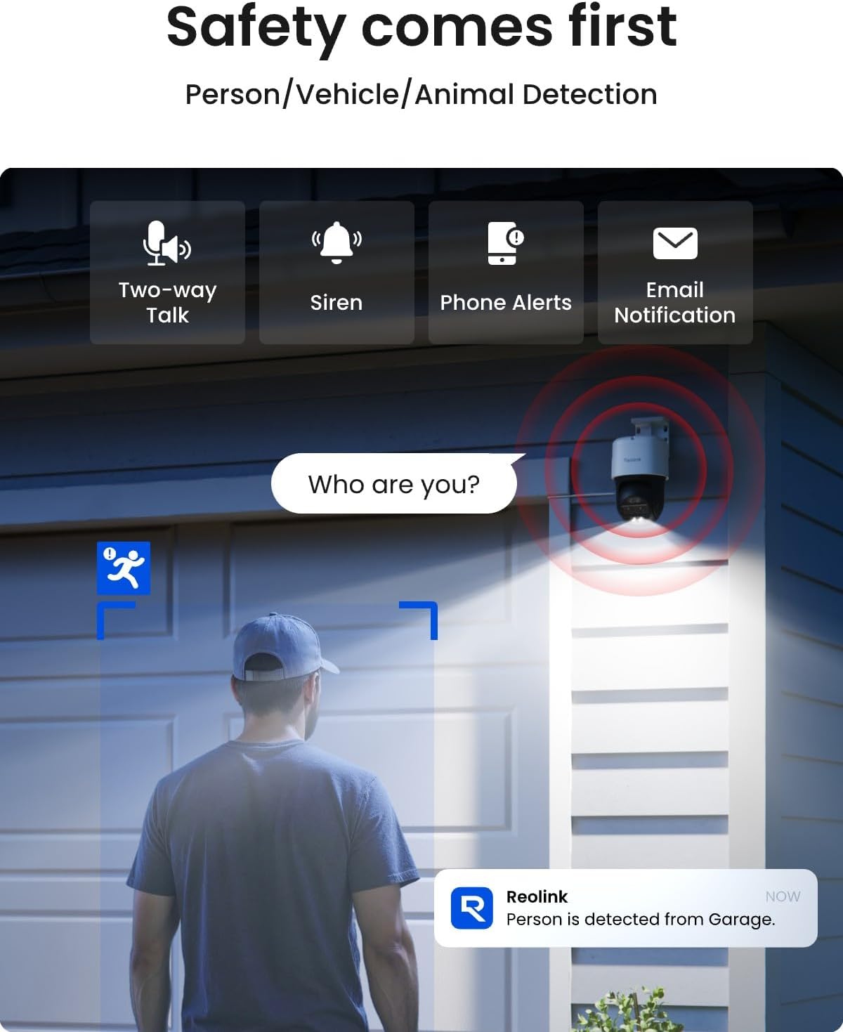 REOLINK PTZ Security Camera System 4K, IP PoE 360 Camera with Dual-Lens, Auto 6X Hybrid Zoomed Tracking, 355 Pan & 90 Tilt, Outdoor Surveillance, AI Detection, TrackMix PoE