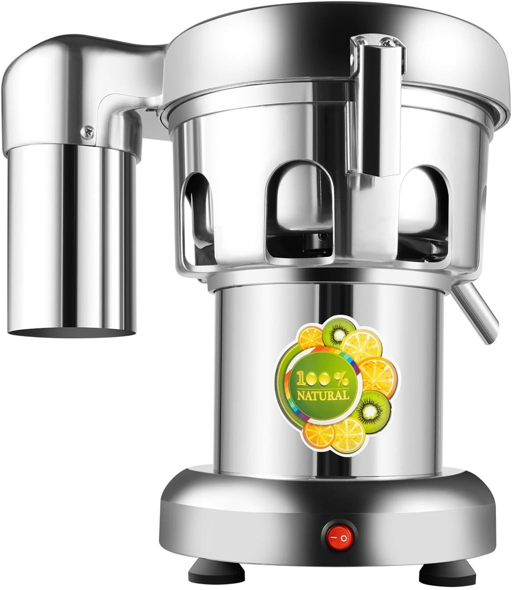 Commercial Juice Extractor Machine 110V 370W 2800RPM Electric Stainless Steel Juice Machine, Heavy Duty Fruit and Vegetable Juicer Automatic Centrifugal Juicer Machine, 80-100kg/hr