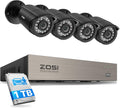ZOSI H.265+ 8CH 5MP Lite DVR Security Camera System with 1TB Hard Drive, 80ft Night Vision, Instant Alerts, Free App for Remote Access, 1080p