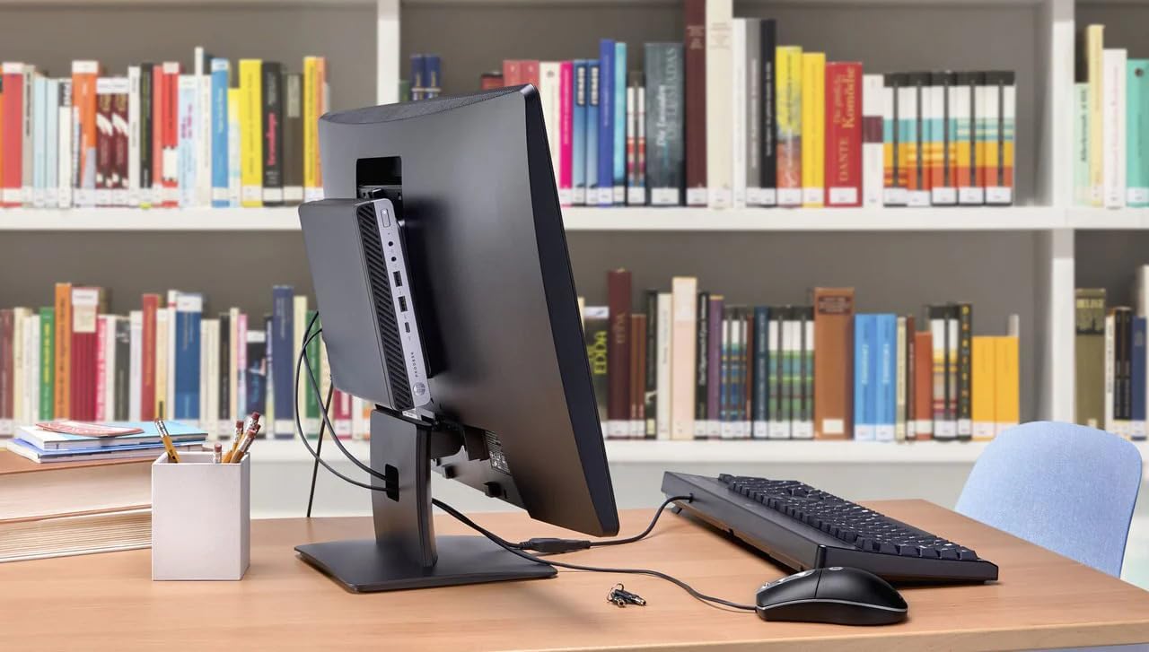 HP ProDesk 600 G4 Mini Desktop Computer with 24' Monitor, Intel Core i5-8500T 3.5GHz, 8GB RAM, 256GB SSD, Keyboard and Mouse, USB-C, WiFi & BT, Windows 11 Pro (Renewed)
