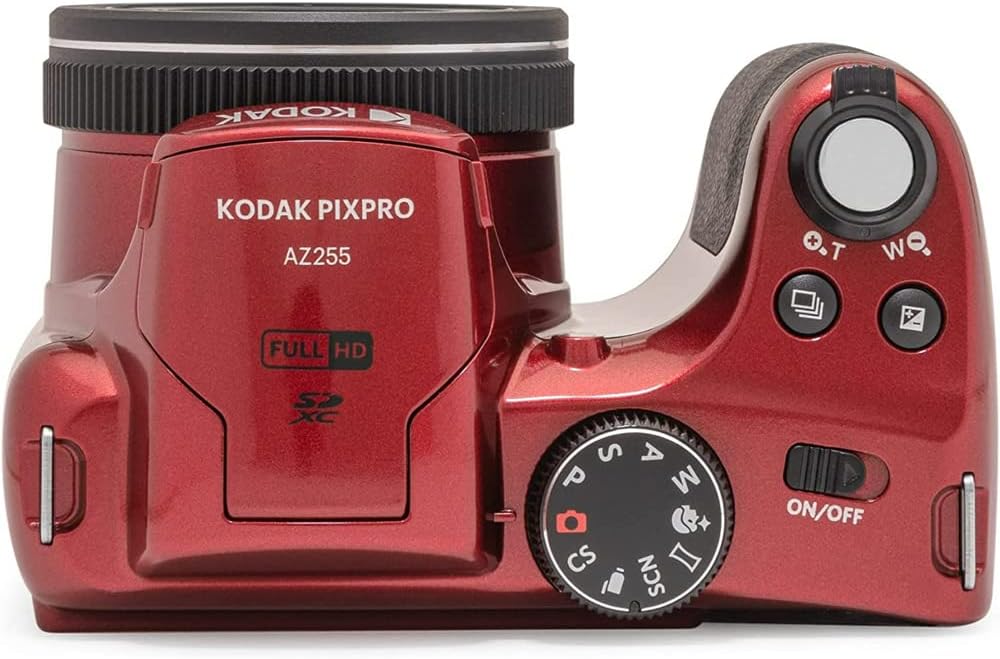 Kodak AZ255-RD PIXPRO Astro Zoom 16MP Digital Camera 25X Optical Zoom Red Bundle with Lexar 32GB High-Performance 800x UHS-I SDHC Memory Card Blue Series