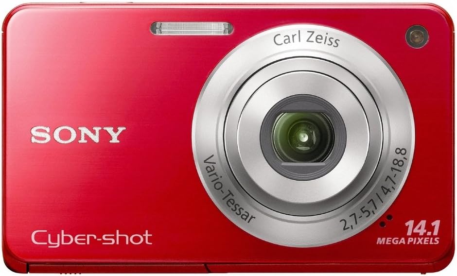 Sony Cyber-Shot DSC-W560 14.1 MP Digital Still Camera with Carl Zeiss Vario-Tessar 4x Wide-Angle Optical Zoom Lens and 3.0-inch LCD (Red)