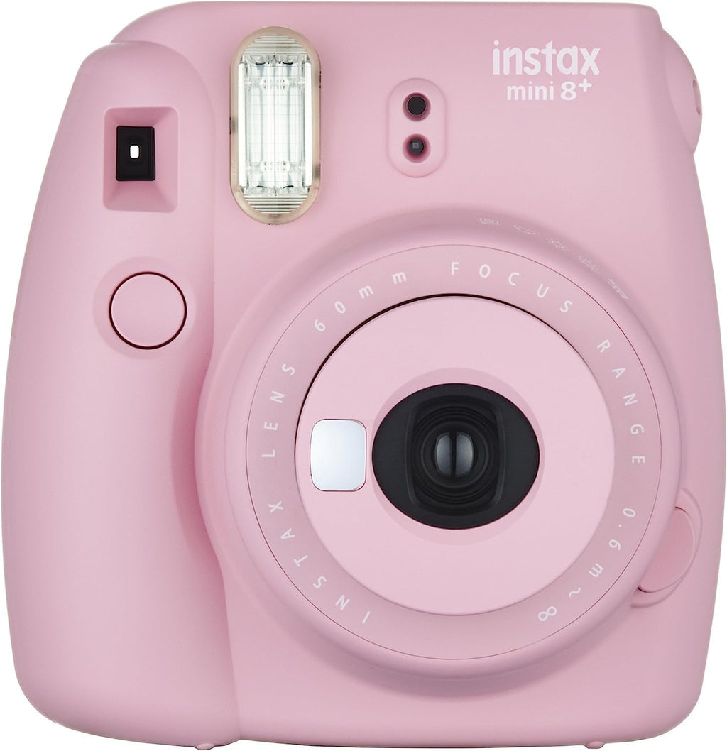 Fujifilm Instax Mini 8+ (Strawberry) Instant Film Camera + Self Shot Mirror for Selfie Use - International Version (No Warranty)