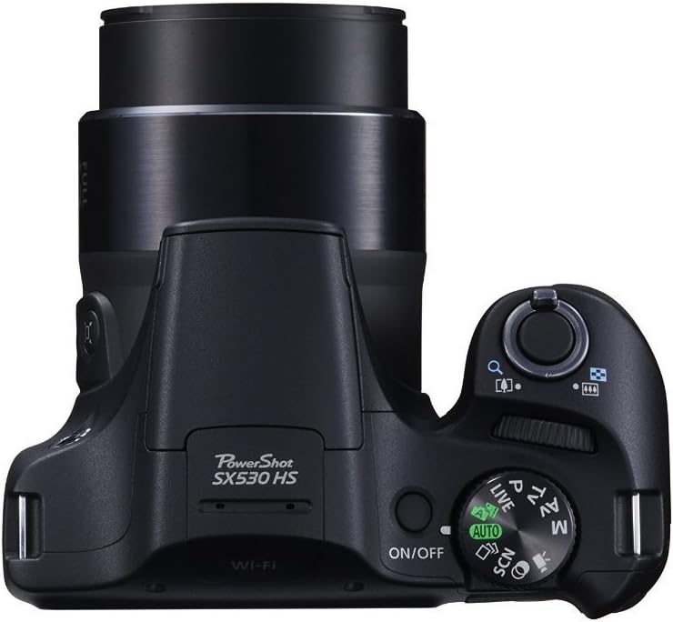 Canon PowerShot SX530 HS 16.0 MP CMOS Digital Camera with 50x Optical is Zoom (24-1200mm), Built-in WiFi, 3-Inch LCD and 1080P Full HD Video (Black) (Renewed)