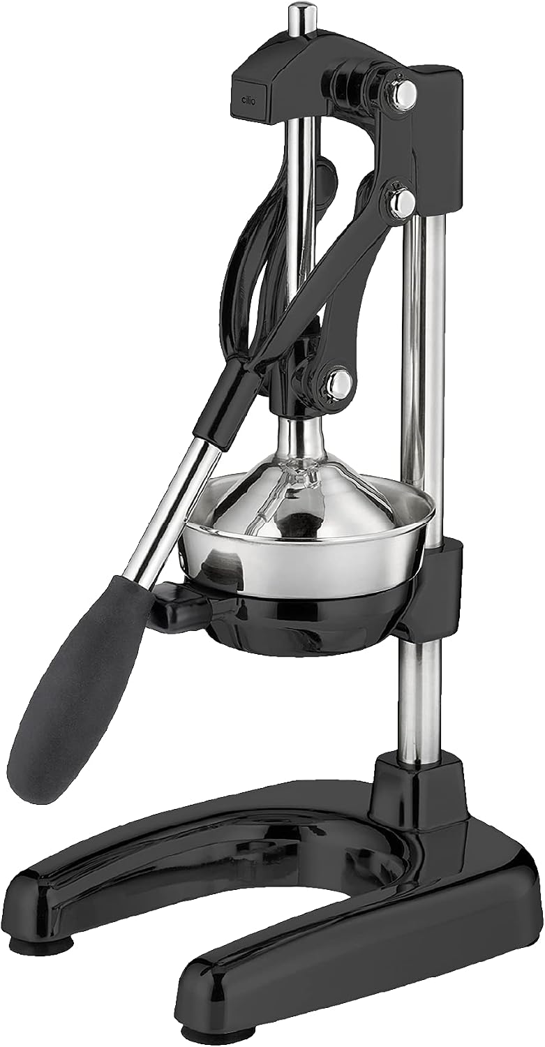 Cilio Commercial Grade Citrus Press Manual Juicer, Black