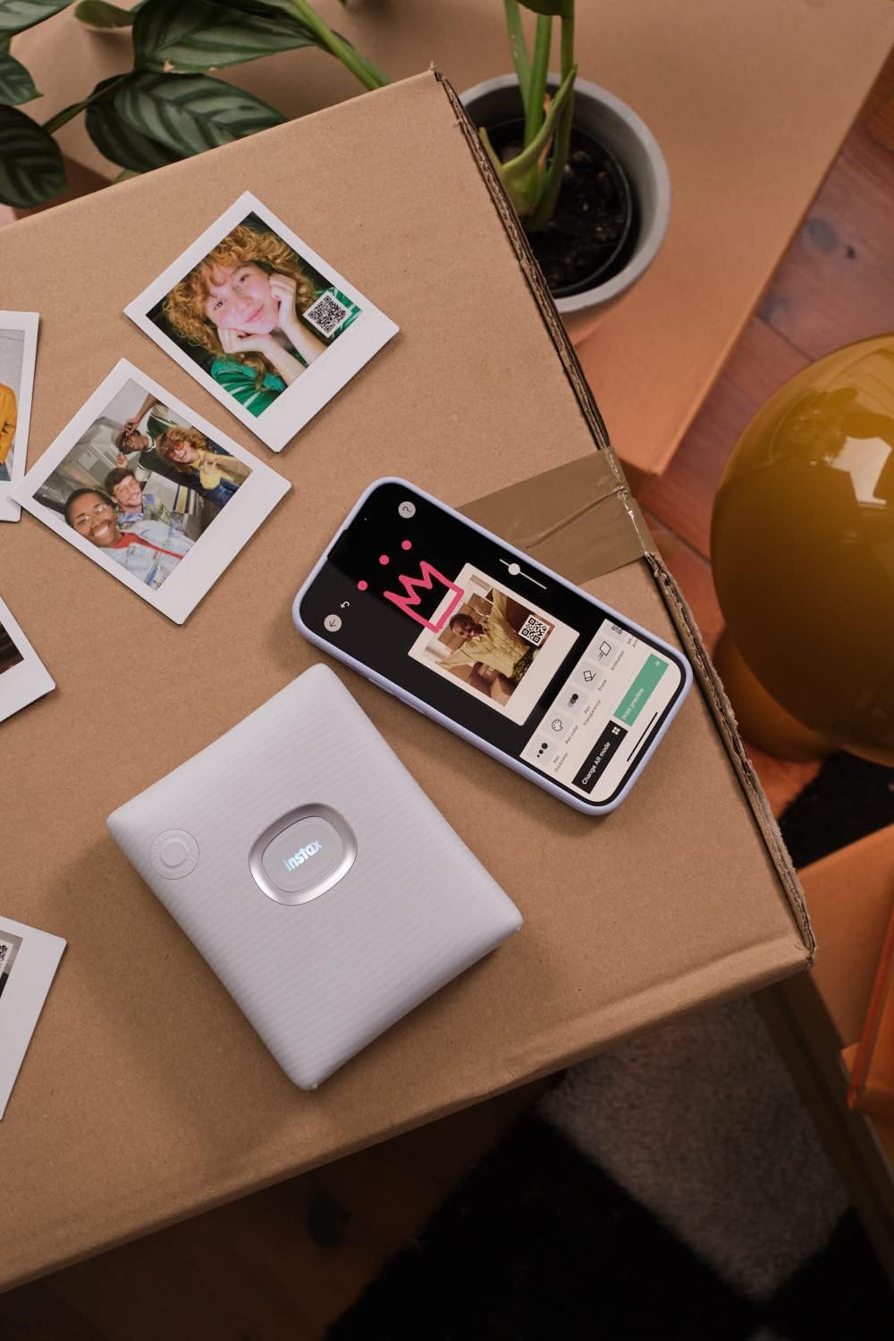 Fujifilm Instax Square Link Smartphone Printer- Ash White