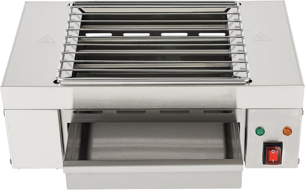 Commercial Indoor Grills Electric Smokeless Barbecue Grill, 1500W 110V Portable Tabletop Yakitori Grill Commercial BBQ Griddle, with Removable Grill Net for Restaurant, Party, Buffet