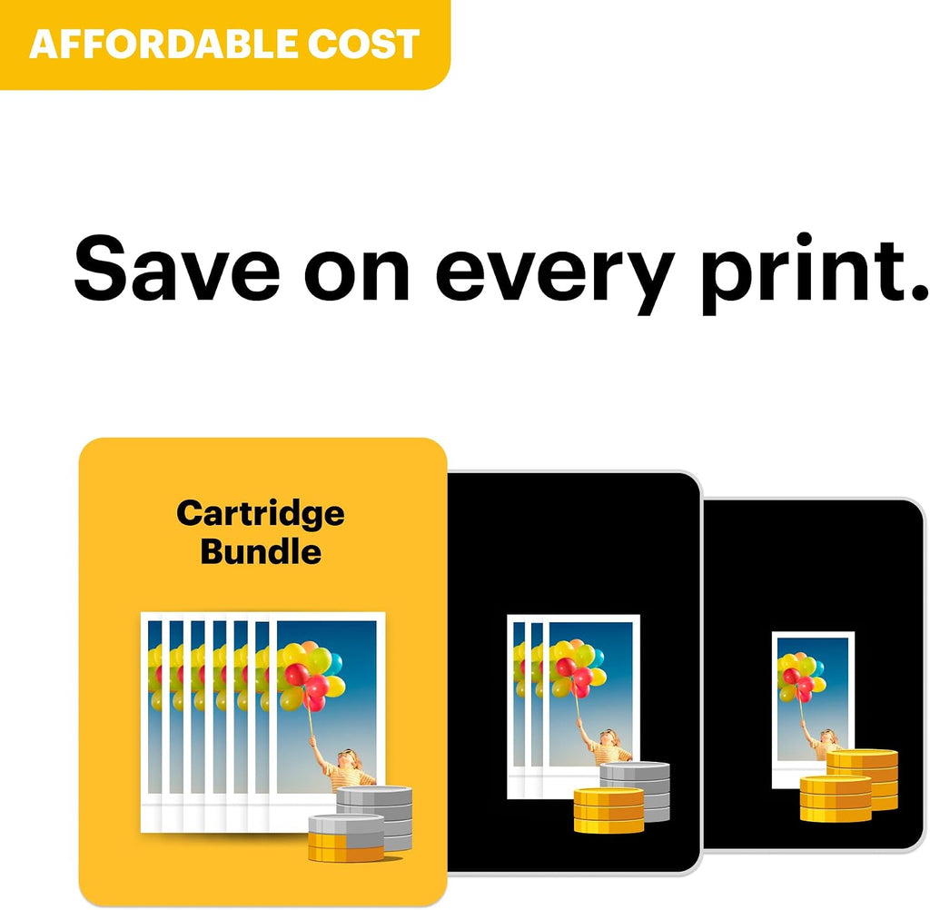 KODAK Mini Shot 3 ERA 4PASS 2-in-1 Instant Camera and Photo Printer (Yellow, Camera + Initial 8 Sheets + 60 Sheets)