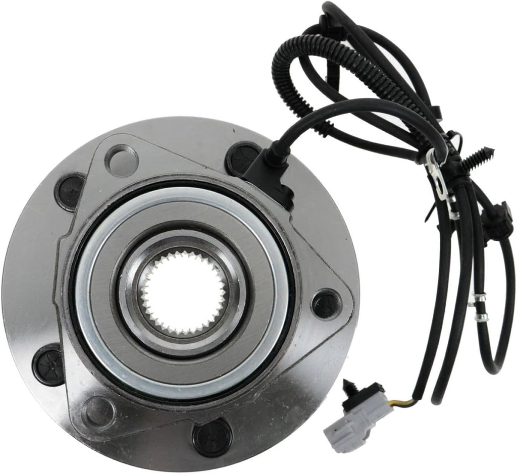 TRQ 2 Piece Front Wheel Bearing & Hub Assembly Set Compatible with 1997-1999 Dodge Ram 1500