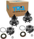 TRQ 2 Piece Front Rear Wheel Bearing & Hub Assembly Set Compatible with 1991-1998 Buick Skylark 1992-1996 Chevrolet Beretta 1992-2005 Cavalier Corsica 1992-1998 Oldsmobile Achieva Pontiac Grand Am 19
