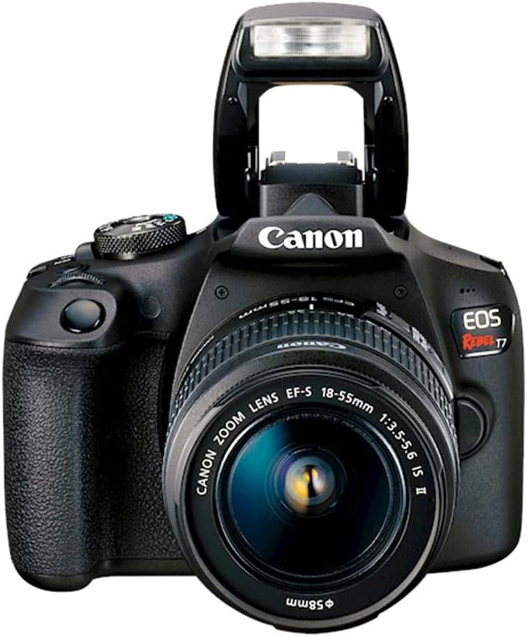 Canon EOS Rebel T7 DSLR Camera with 18-55mm Lens Bundle 24.1MP Beginner Digital Camera Kit with 64GB Memory Card, Camera Bag & Photo Editing Software