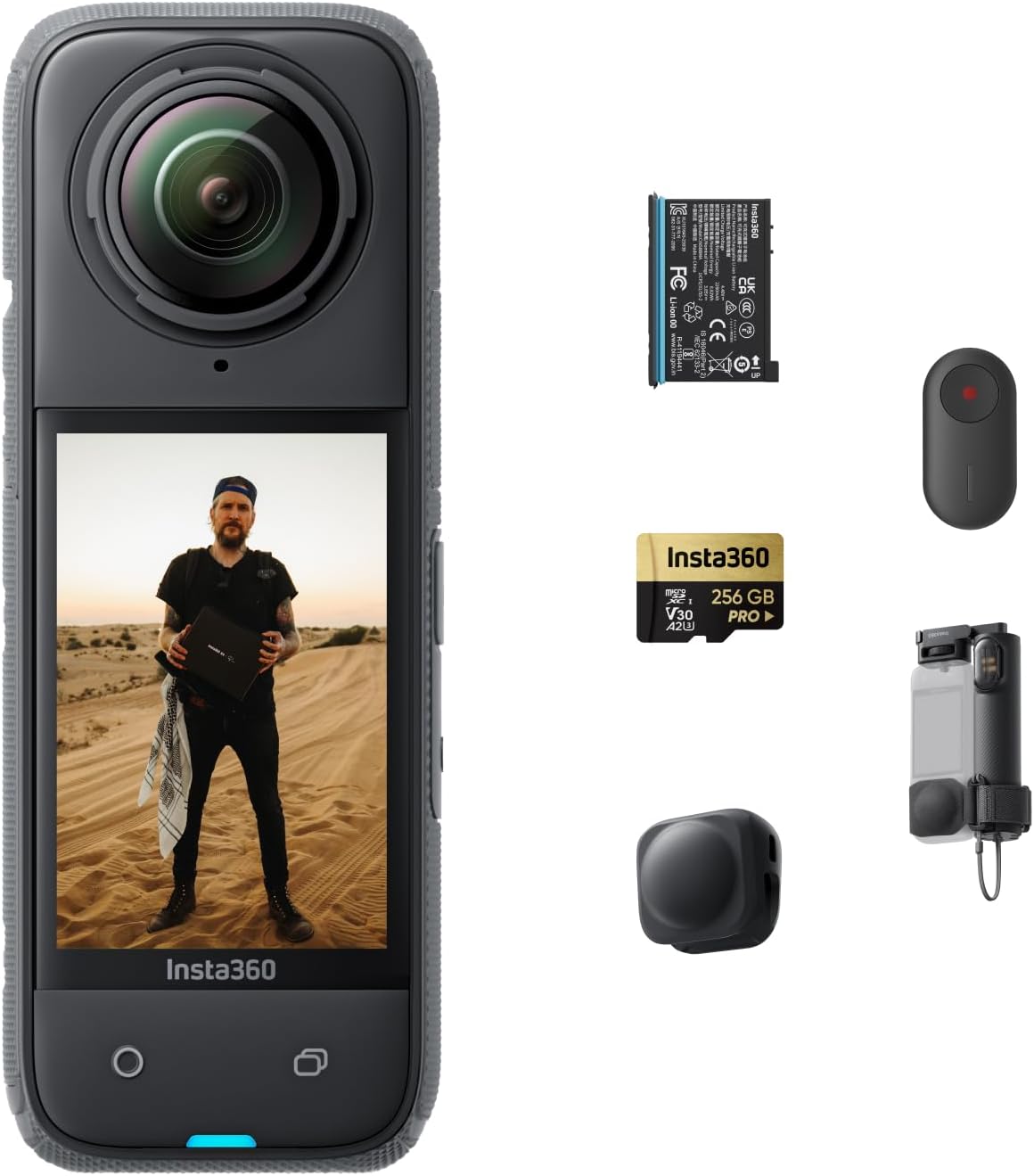 Insta360 X4 Peter McKinnon - Waterproof 8K 360 Action Camera, 4K Wide-Angle Video, Invisible Selfie Stick Effect, Removable Lens Guards, 135 Min Battery Life, AI Editing, Stabilization