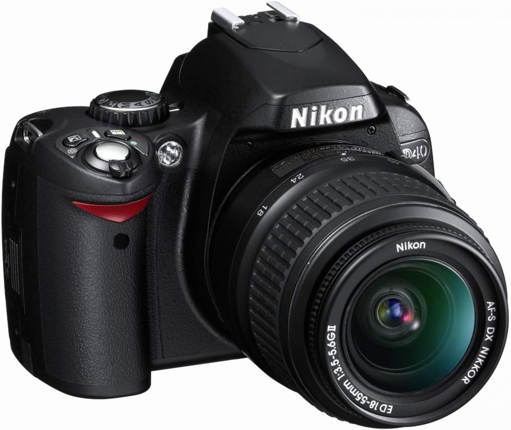 Nikon D40 6.1MP Digital SLR Camera Kit with 18-55mm f/3.5-5.6G ED II Auto Focus-S DX Zoom-Nikkor Lens (Renewed)