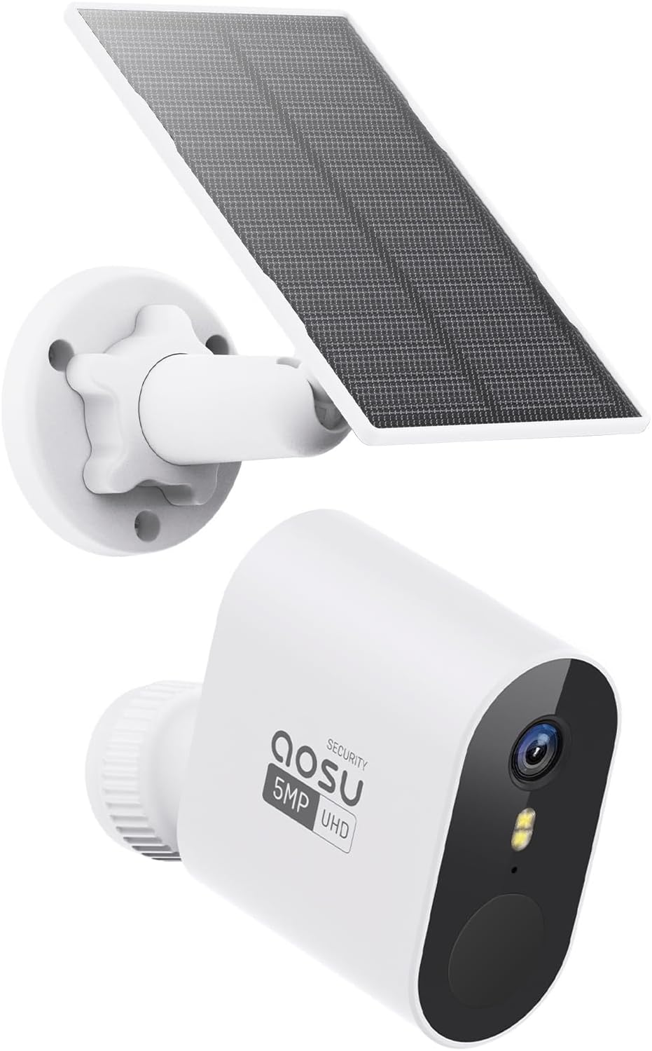 aosu Add-on Cam, 3K/5MP, Solar Powered, Up to 4PCS Security Cameras Can be Connected to 1 aosuBase, Requires SolarCam/WirelessCam System's aosuBase (Not Doorbell Base Station)