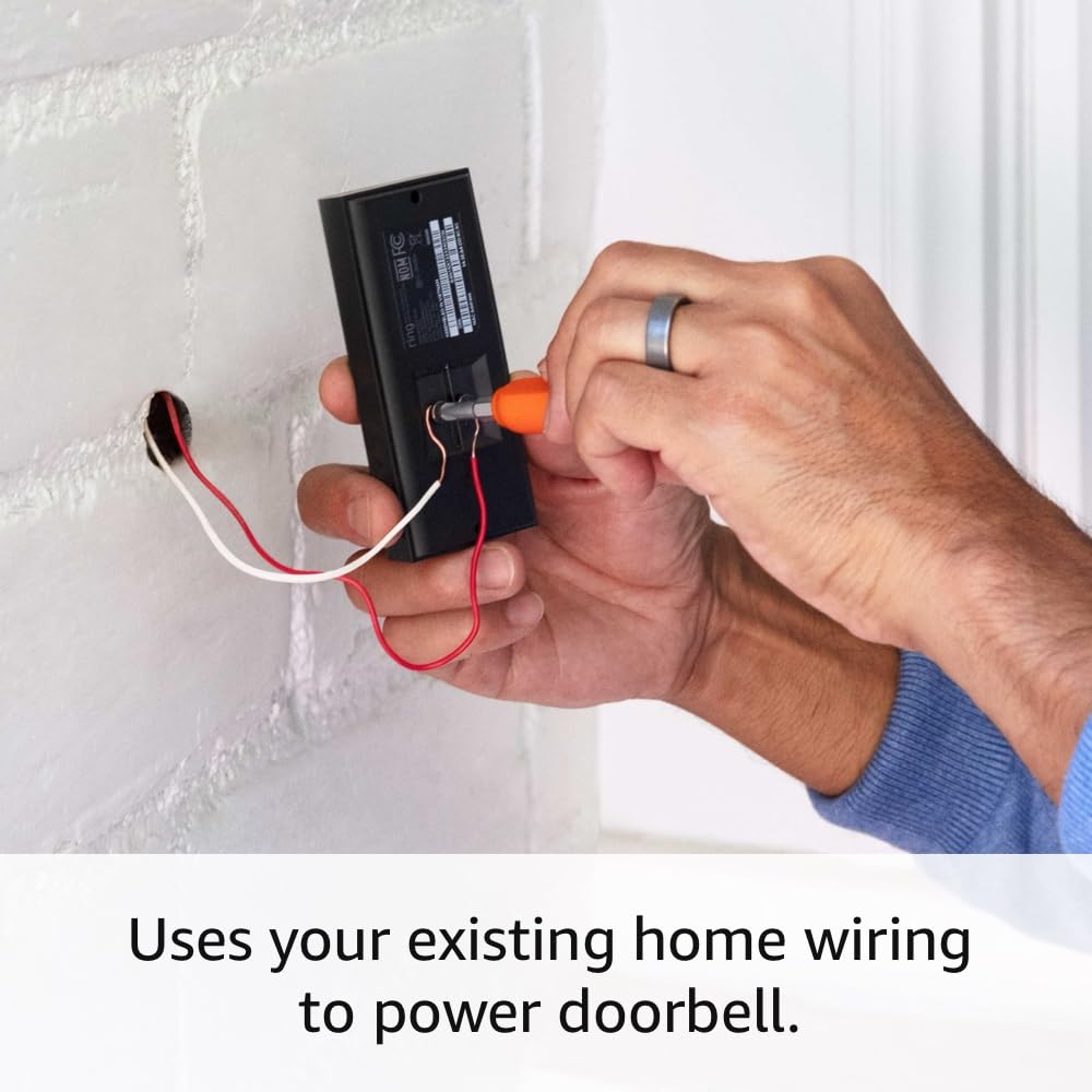 Ring Video Doorbell Wired with Ring Floodlight Cam Wired Plus