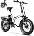 DriftGod Folding Electric Bike, 48V 20.8AH Large Removable Battery E Bike - 20'x3' Fat Tire - 80 Miles Max Range Ebike for Adults,Electric Bicycles for Commuter