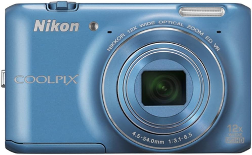 Nikon COOLPIX S6400 16 MP Digital Camera with 12x Optical Zoom and 3-inch LCD (Blue)