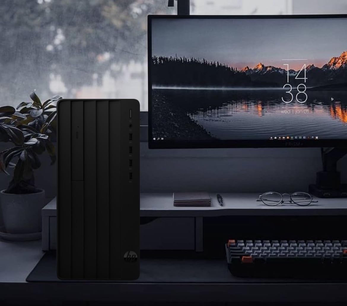 HP 2024 Business Tower Desktop | 12th Gen Intel Processor | HDMI | VGA | DVD-RW | Wi-Fi | 2-Monitor Support | Windows 11 Pro (Intel i3 Processor, 32GB RAM | 1TB SSD + 1TB HDD)