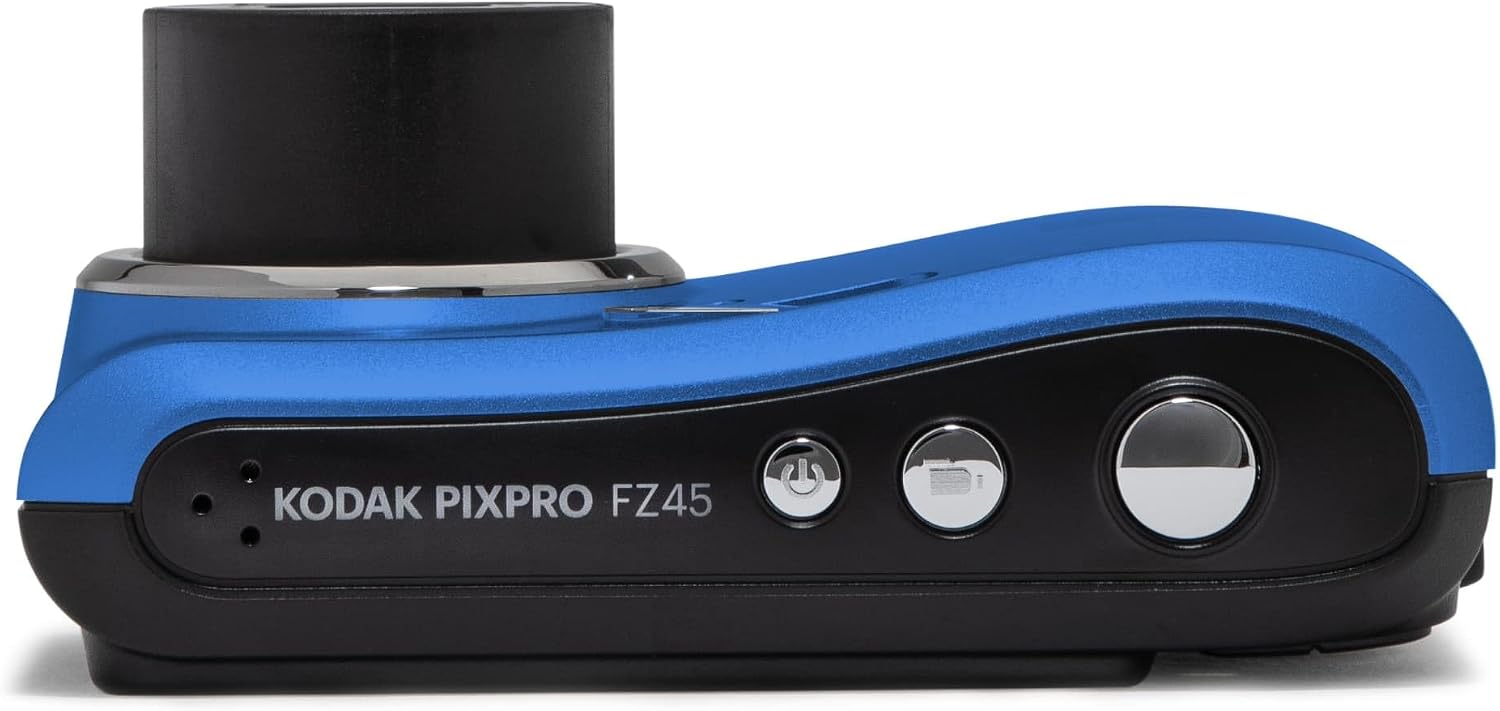 KODAK PIXPRO FZ45-BK 16MP Digital Camera 4X Optical Zoom 27mm Wide Angle 1080P Full HD Video 2.7' LCD Vlogging Camera, Blue