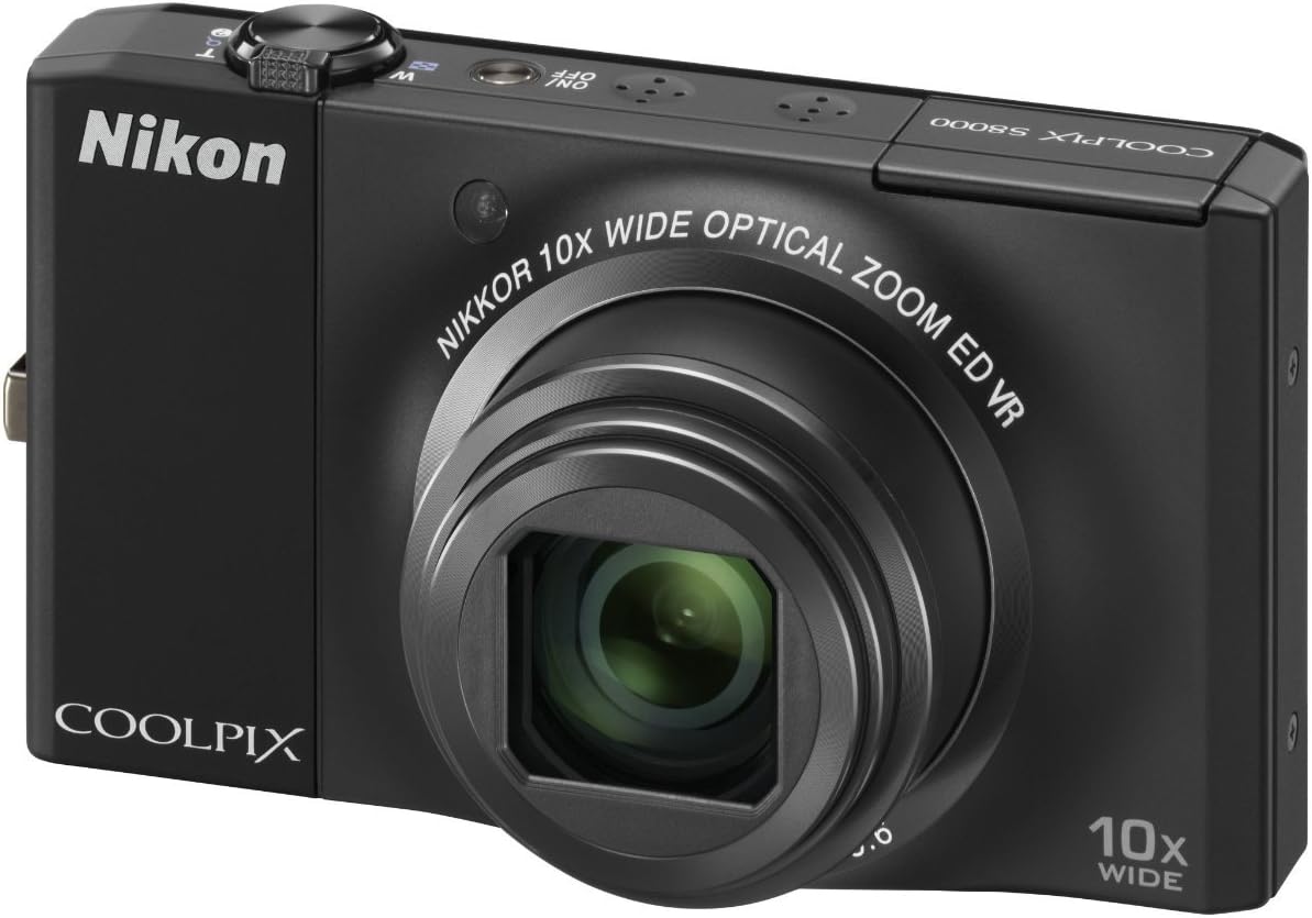 Nikon Coolpix S8000 14.2MP Digital Camera with 10x Optical Vibration Reduction (VR) Zoom and 3.0-Inch LCD (Black)