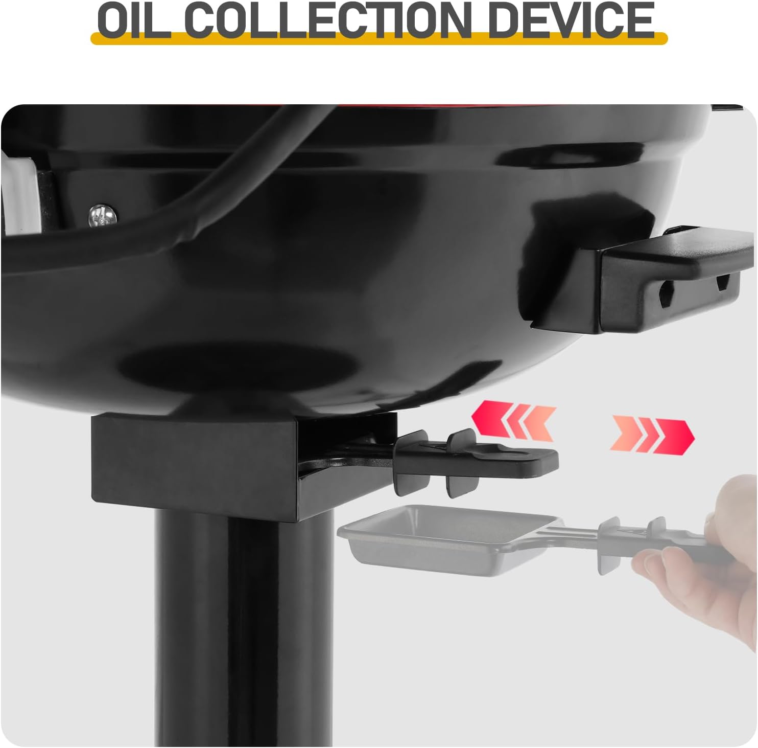 Electric BBQ Grill with Stand, 1600W Portable Indoor Outdoor Electric Grill with Lid and Warming Rack, Double Layer Design, Adjustable Temperature Control, Fits 10 Burgers, Backyard Cooking Black