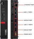 Lenovo ThinkCentre M910Q Tiny Desktop Computer, Intel Core i7-6700T Upto 3.6GHz, 16GB RAM, 2TB NVMe SSD, 4K 3-Monitor Support DisplayPort, HDMI, AC Wi-Fi, Bluetooth - Windows 11 Pro (Renewed)