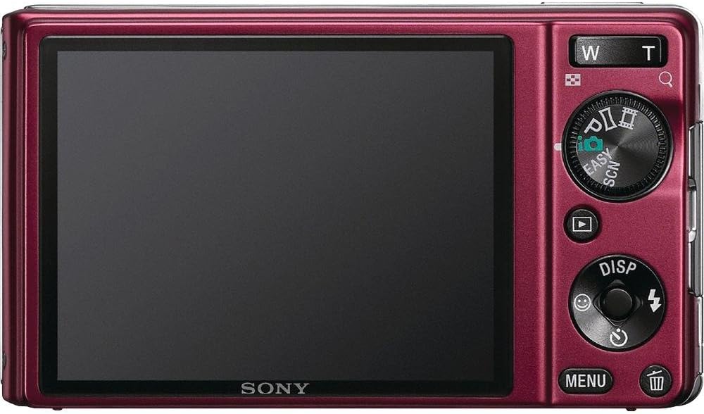 Sony DSC-W370 14.1MP Digital Camera with 7x Wide Angle Zoom with Optical Steady Shot Image Stabilization and 3.0 inch LCD (Red)