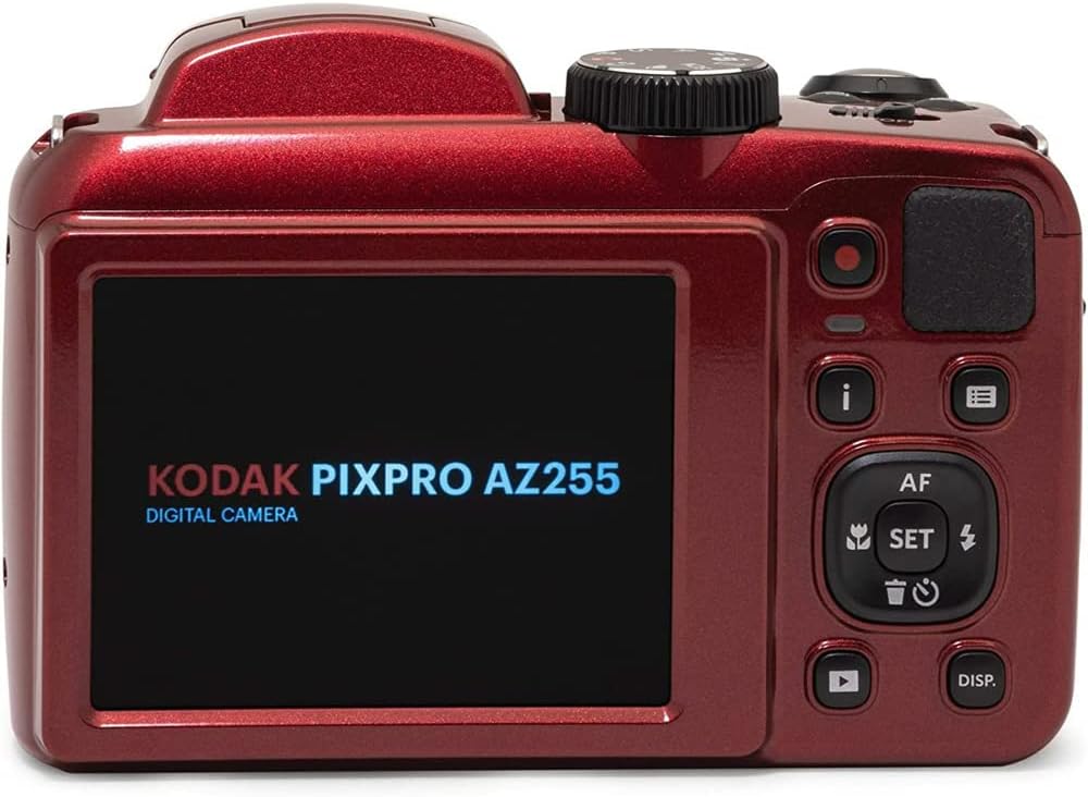 Kodak AZ255-RD PIXPRO Astro Zoom 16MP Digital Camera 25X Optical Zoom Red Bundle with Lexar 32GB High-Performance 800x UHS-I SDHC Memory Card Blue Series