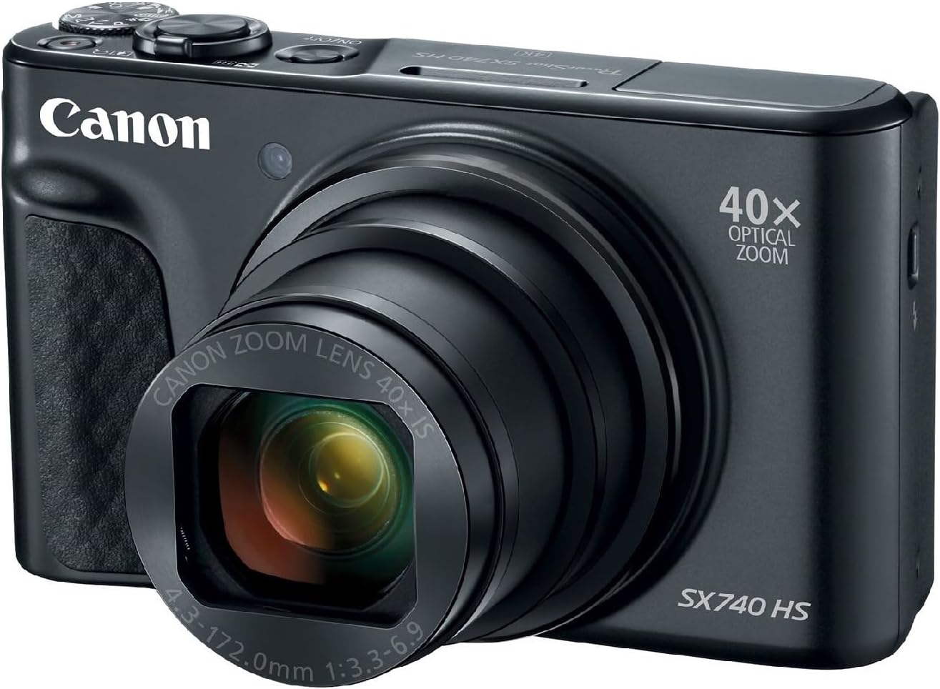 Canon PowerShot SX740 HS, Point and Shoot Digital Camera, Optical Zoom, 4K Video, Black