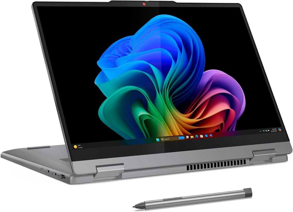 Lenovo IdeaPad 5X 2-in-1 Copilot+ Extra-Long Battery Life 14' WUXGA FHD+ OLED Touch Display 16GB Memory 512GB Storage Snapdragon X Plus 8-core Processor Windows 11 Home, Pen Included, Luna Gray