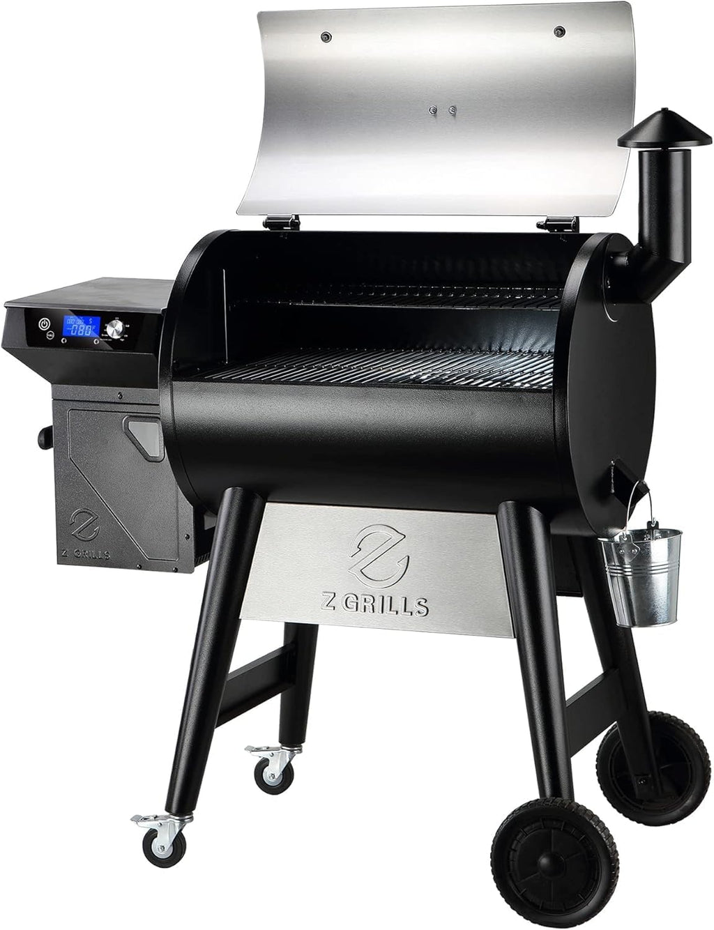 Z GRILLS Wood Pellet Grill & Smoker, 8-in-1 Outdoor BBQ Grill with PID 3.0 Controller, 697 sq in Cooking Area, 2 Meat Probes, LCD Screen, Rain Cover Included