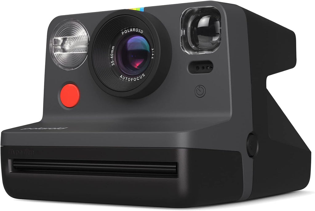Polaroid Now 2nd Generation I-Type Instant Film Camera (Black), Shoot and Print Bundle with Magnetic/Hanging Photo Frames and Color Instant Film (8 Exposures) (3 Items)