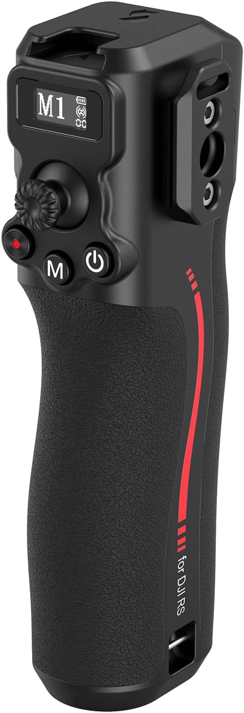 SMALLRIG Handle with Follow Focus for DJI RS 2 / RS 3 Pro/RS 4 / RS 4 Pro/RS 5 Gimbal Stabilizer, Handle with 1/4'-20 locating Holes and a Cold Shoe Mount, Max Load 4.4lb