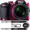 Nikon COOLPIX B500 16MP 40x Optical Zoom Digital Camera w/Wi-Fi (Plum) - (Renewed)