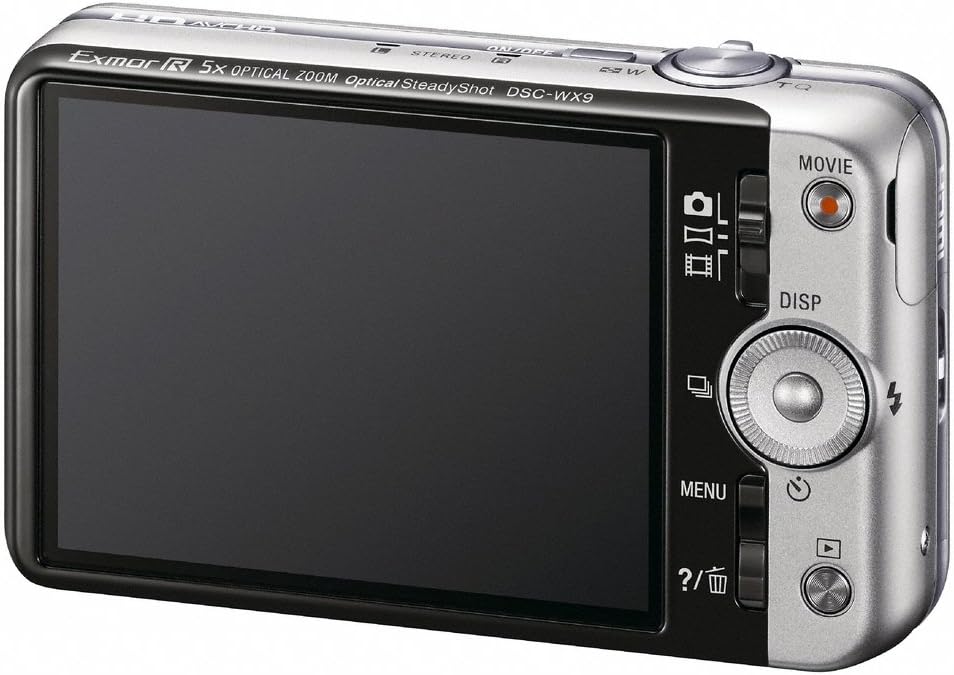 Sony Cyber-Shot DSC-WX9 16.2 MP Exmor R CMOS Digital Still Camera with Carl Zeiss Vario-Tessar 5x Wide-Angle Optical Zoom Lens and Full HD 1080/60i Video (Silver)