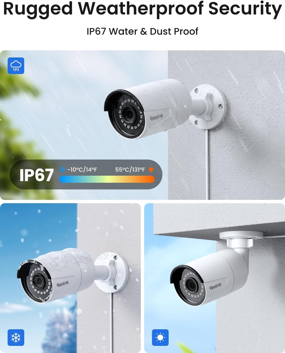REOLINK 8CH 5MP Home Security Camera System, 6pcs Wired Outdoor PoE IP Cameras with Person/Vehicle/Pet Detection, 4K/8MP 8CH NVR with 2TB HDD for 24-7 Recording, RLK8-410B6-5MP