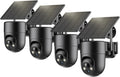 ELYSOO Solar Security Camera Wireless Outdoor, 2K Color Night Vision, 360°View Outdoor Camera Wireless, Instant Alerts, Remote, 2.4GHz Wi-Fi, 4pack