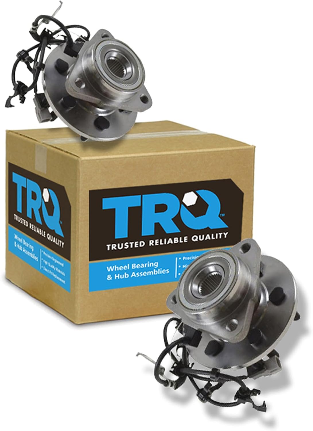 TRQ Front Left and Right Wheel Bearing and Hub Assembly Set 2 Piece Compatible with 97-03 Dodge Dakota 4 Wheel Drive with 4 Wheel ABS Brakes 99-03 Durango 4 Wheel Drive with 4 Wheel ABS Brakes