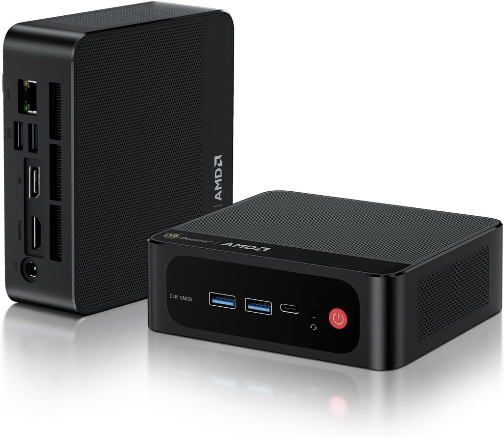 Beelink SER5 Pro Mini PC, AMD Ryzen 5 5625U(up to 4.3GHz) 6C/12T, Mini Computer 16GB DDR4 RAM 480GB NVMe SSD, Mini Desktop Computer 4K@60Hz Dual Display HDMI&DP WiFi6/BT5.2/WOL/HTPC/W-11 Pro