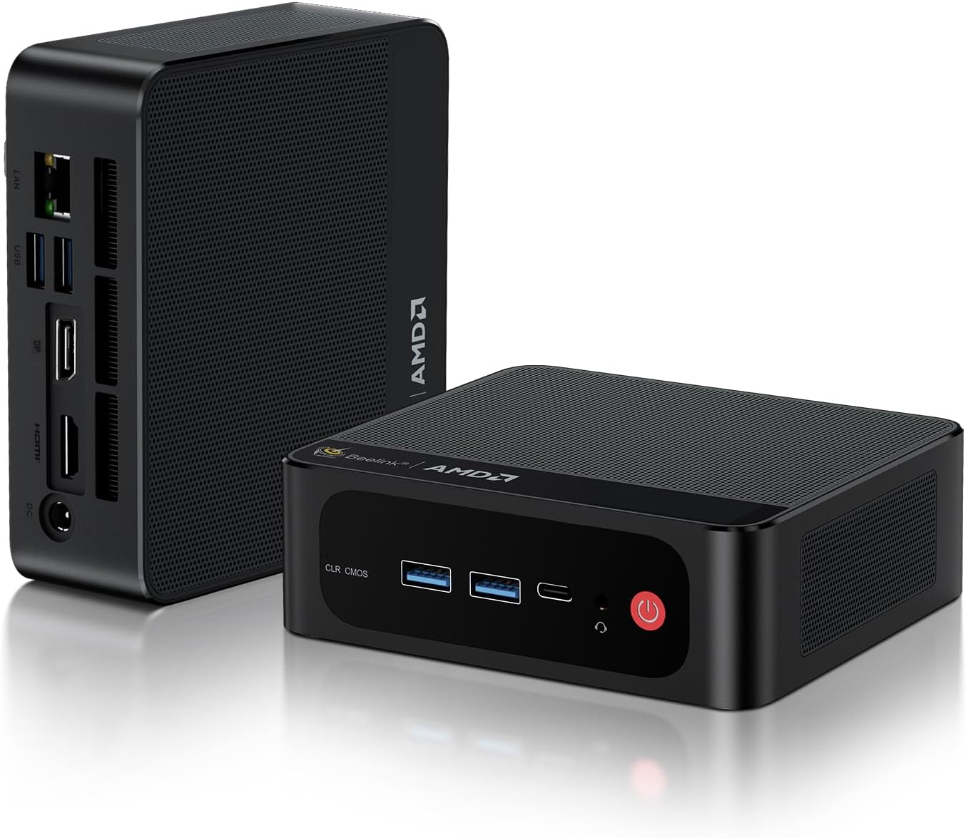 Beelink SER5 Pro Mini PC, AMD Ryzen 5 5625U(up to 4.3GHz) 6C/12T, Mini Computer 16GB DDR4 RAM 480GB NVMe SSD, Mini Desktop Computer 4K@60Hz Dual Display HDMI&DP WiFi6/BT5.2/WOL/HTPC/W-11 Pro