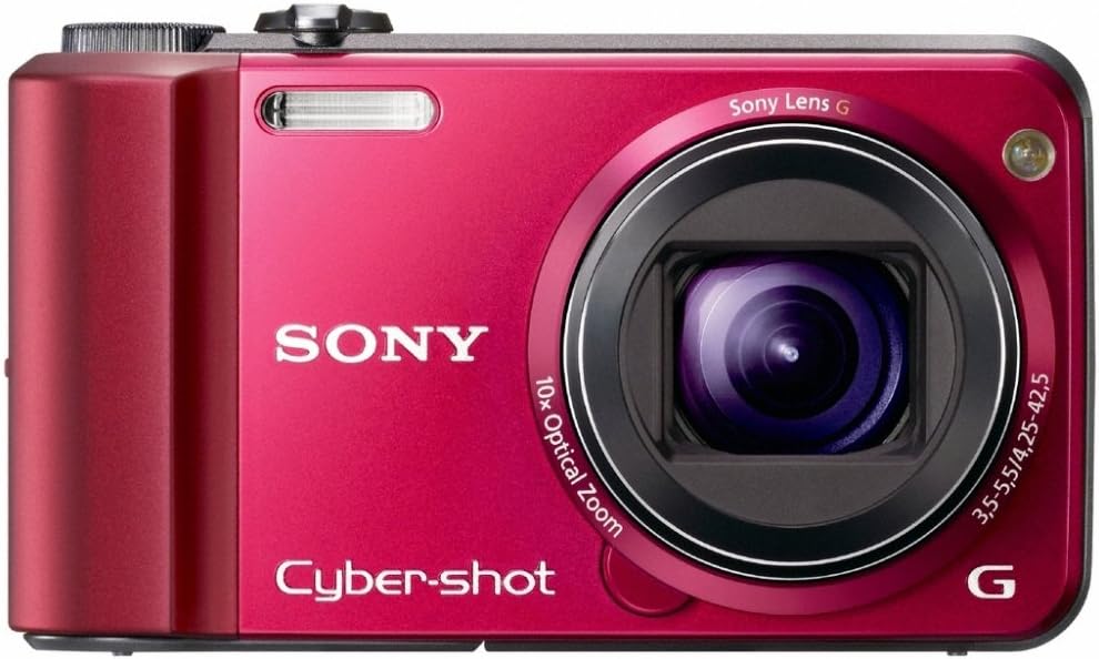 Sony Cyber-Shot DSC-H70 16.1 MP Digital Still Camera with 10x Wide-Angle Optical Zoom G Lens and 3.0-inch LCD (Red)