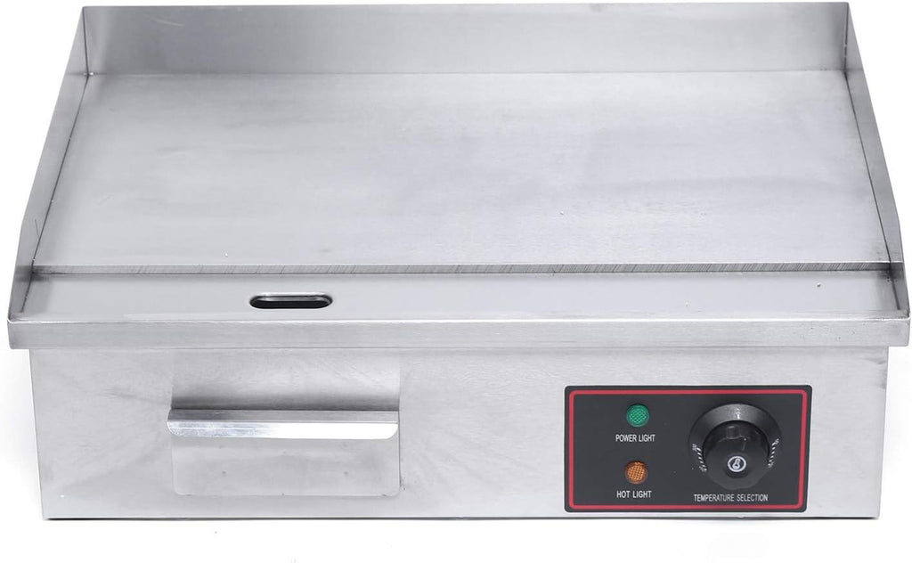 22'Commercial Electric Griddle Electric Countertop Griddle 1600W Restaurant Grill BBQ Flat Top Stainless Steel Long Griddle Electric Nonstick Adjustable Thermostatic Control for Kitchen 110V