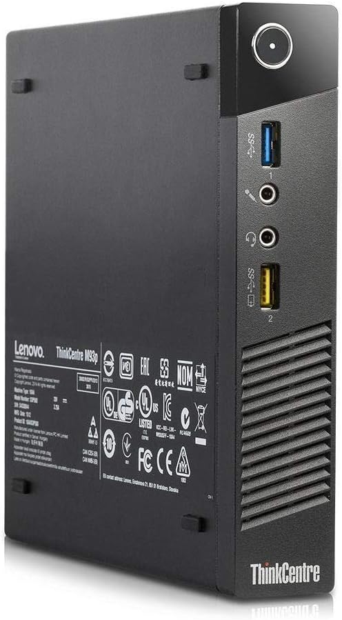 Lenovo ThinkCentre M93P Tiny Form Factor Business Desktop Computer, Intel Dual-Core i5-4570T Processor up to 3.60 GHz, 8GB RAM, 128GB SSD, WiFi, USB 3.0, VGA, Windows 10 Pro (Renewed)