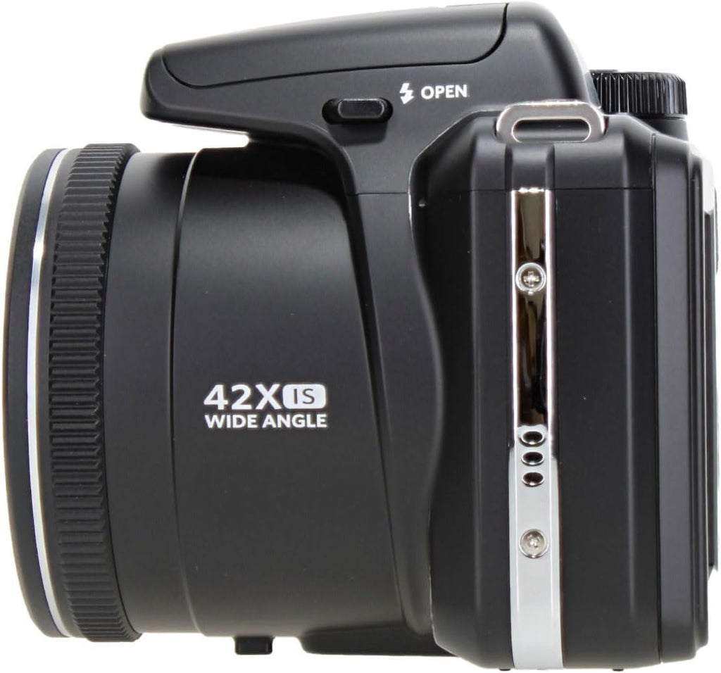 Kodak PIXPRO AZ425 20MP Vlogging Digital Camera (Black) 42X Optical Zoom, 24mm Wide Angle Lens Bundle with 32GB Memory Card + Vlogger Tripod + Bag + More Vlog Accessories
