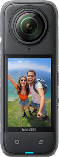 Insta360 X4 Standard Bundle - Waterproof 8K 360 Action Camera, 4K Wide-Angle Video, Invisible Selfie Stick Effect, Removable Lens Guards, 135 Min Battery Life, AI Editing, Stabilization
