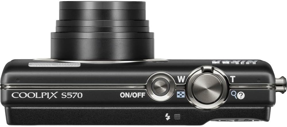 Nikon Coolpix S570 12MP Digital Camera with 5x Wide Angle Optical Vibration Reduction (VR) Zoom and 2.7-Inch LCD (Black) (OLD MODEL)